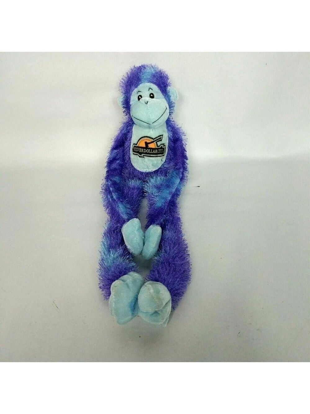 Silver Dollar City Monkey Plush Blue Purple 21 Inch